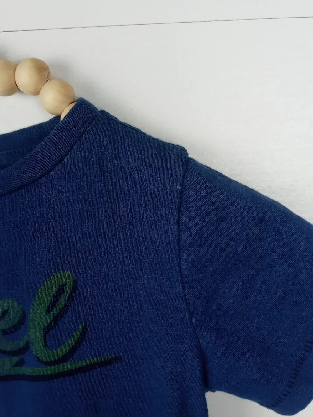 Gymboree boys 3T blue with ombre rainbow rebel design tshirt vintage looking